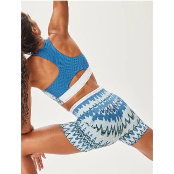 OUTDOOR VOICES Womens 5" Thrive Bike Shorts XXS Blue Polar Helios TechSweat NWT - Picture 2 of 8